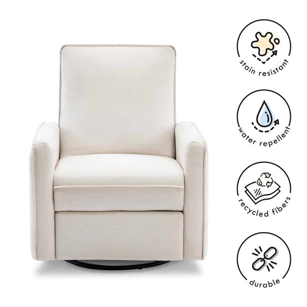 Davinci Penny Recliner and Swivel Glider in Performance Cream Eco-Weave, Wate...