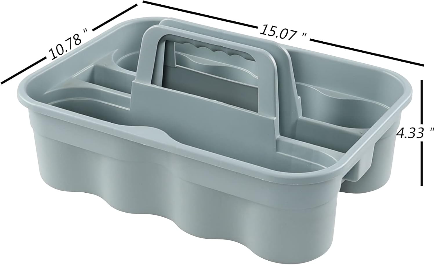 Plastic Cleaning Tote Caddy, Plastic Caddy with Handle, 6 Pack