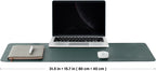 Cork Desk Mat - Dual-Sided Desk Pad for Office and Home - Desk Organization and Accessories - Ideal for Large Mouse Pad and Desk Mats on Top of Desks(Dark Green,80cmx 40cm)