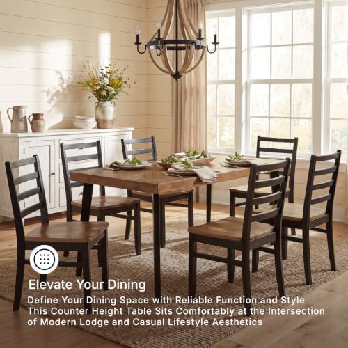 Signature Design by Ashley Blondon 7-Piece Wood Dining Table Set for 6