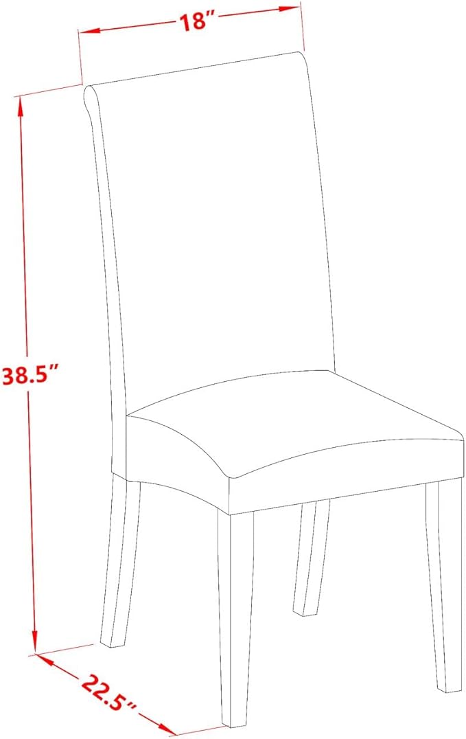 East West Furniture DLBA5-WHI-01 5 Piece Dining Table Set for 4 Includes a Round Kitchen Table with Dropleaf and 4 Cream Linen Fabric Parson Dining Chairs, 42x42 Inch, Linen White