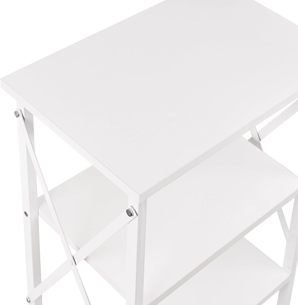 VECELO End Side Table Night Stand,X-Design with Storage Shelf for Bedroom,Liv...