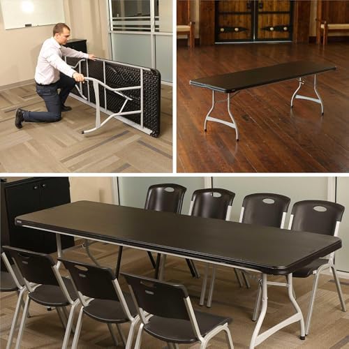 Lifetime 8-Foot Folding Table, Black and Silver - Pallet Pack of 27