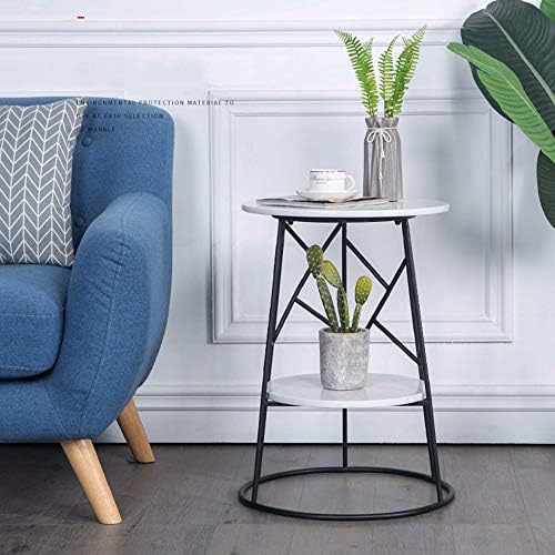 Telephone Table, Round Side Table Marble Sofa Telephone Table Corner Table Co...