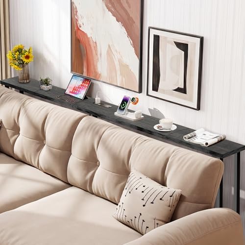 GRLEAF 78" Sofa Table with Built-in Power Strip (2 AC Outlets & 2 US...