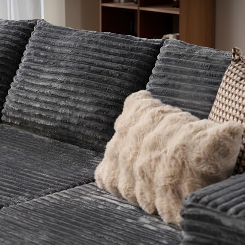 ovios 104" Cloud Couch with L-Shape Chaise,Modern Sectional Modular Sofa...