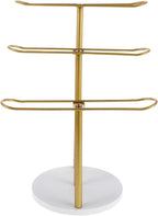 Headband Holder Organizer Stand Metal 3-Tier Hairband Display Rack Hair Hoop Hair Accessories Holder Bracelet Jewelry Stand