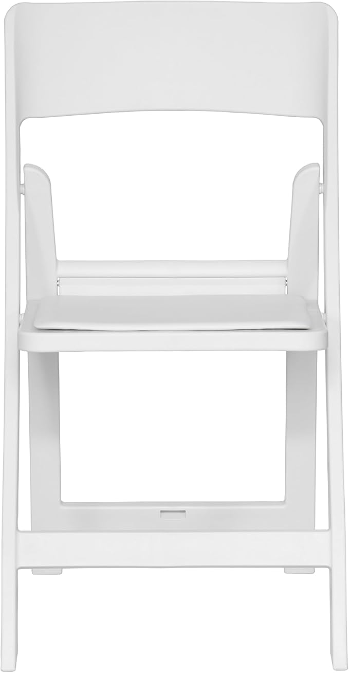 Flash Furniture Hercules Tucker Commercial White Resin Folding Chair - Lightw...