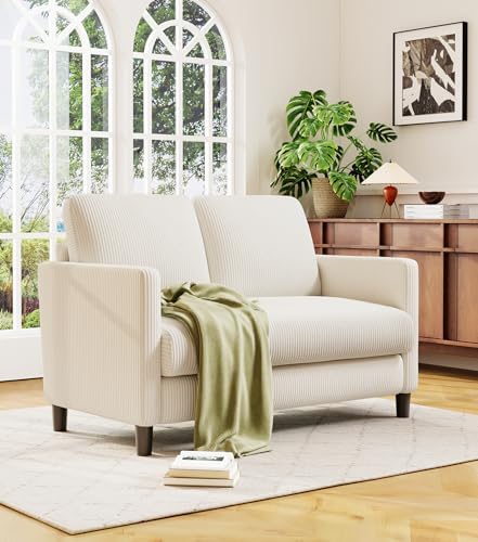 Welzona Loveseat, 51" Small Couch, Corduroy Love Seat, Small Loveseat So...