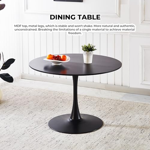 42" Tulip Table for 4-6 Persons Modern Round Dining Room Table, Mid-Cent...