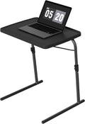 TV Tray Table, 16.9 x 22 x 29.1inch XL PRO Folding Dinner Table with 6 Height & 3 Tilt Angle Adjustments, Large Couch Desk for Working, Portable and Adjustable Laptop Desk for Sofa and Bed
