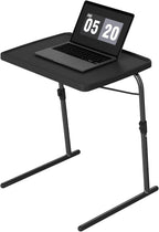 TV Tray Table, 16.9 x 22 x 29.1inch XL PRO Folding Dinner Table with 6 Height & 3 Tilt Angle Adjustments, Large Couch Desk for Working, Portable and Adjustable Laptop Desk for Sofa and Bed
