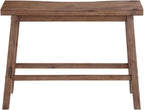 Boraam Sonoma Saddle Bench, 24-Inch, Barnwood Wire-Brush, Model:75025