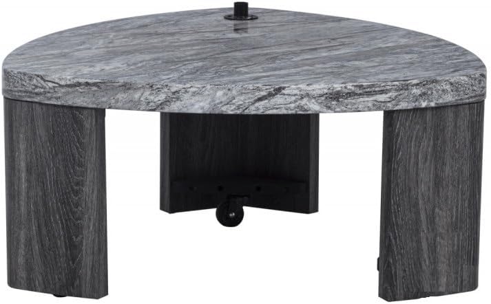 39" Durable Marble Laminate Nesting Coffee Table, Boo Coffee Table with ...