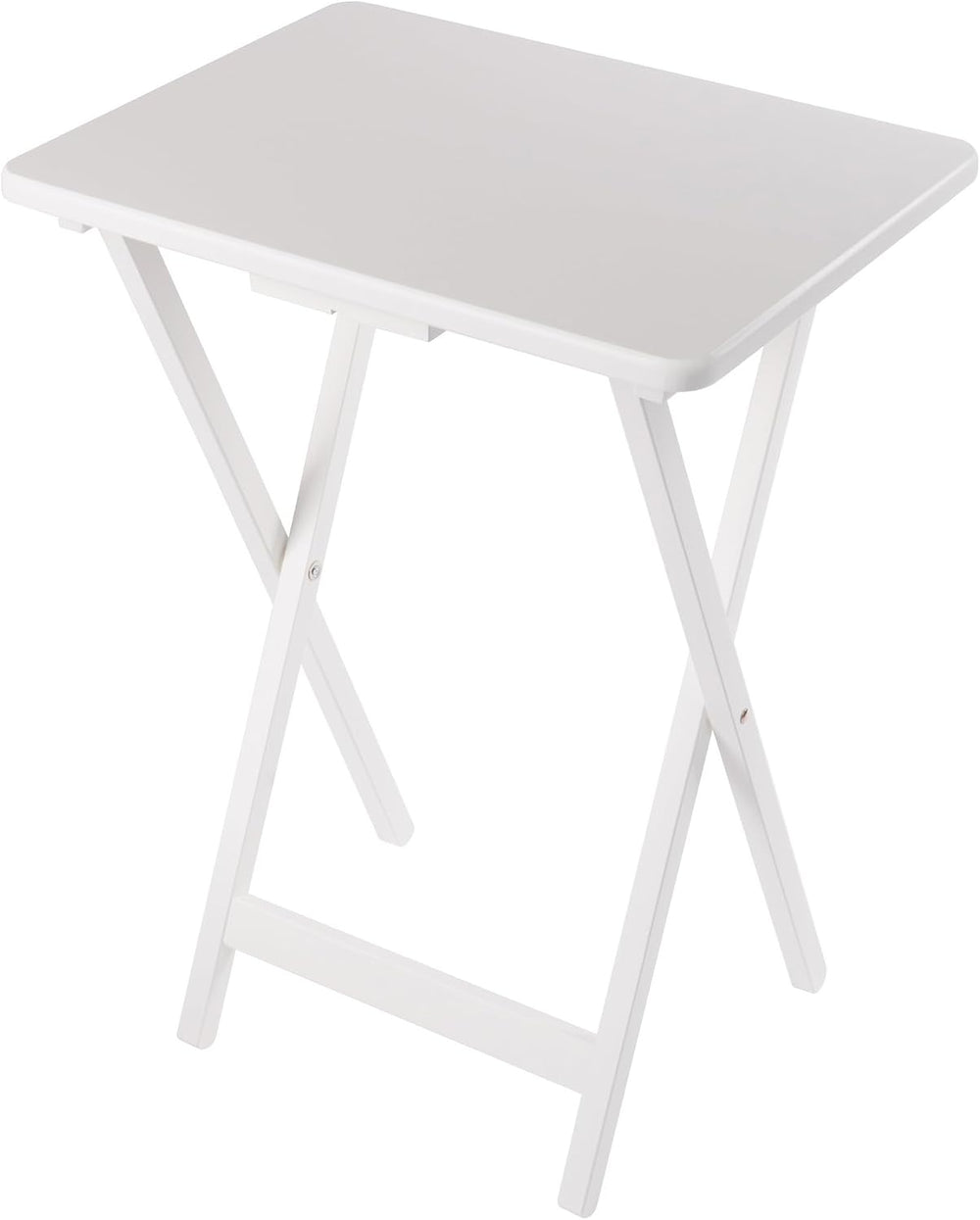 Winsome Alex Set of 4 Foldable Snack Tables with Storage Rack | Easy to Store...