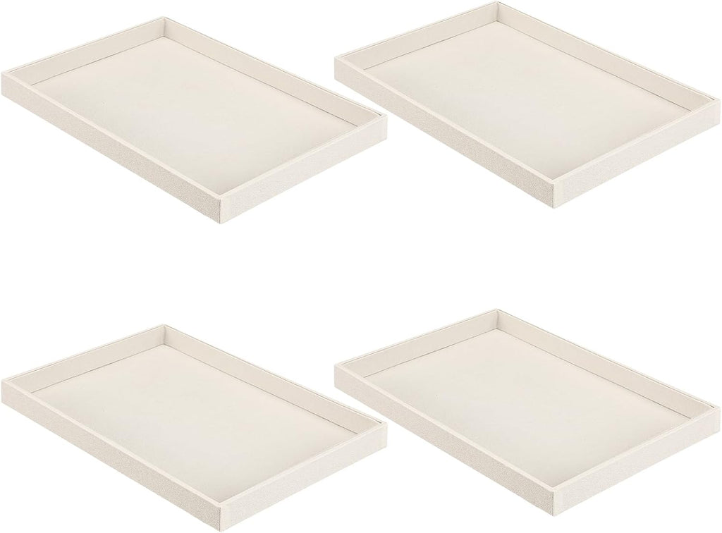 Quelay Stackable Jewelry Tray Jewelry Organizer Tray Showcase Display Empty Plate Bracelet Ring Earring Organizer