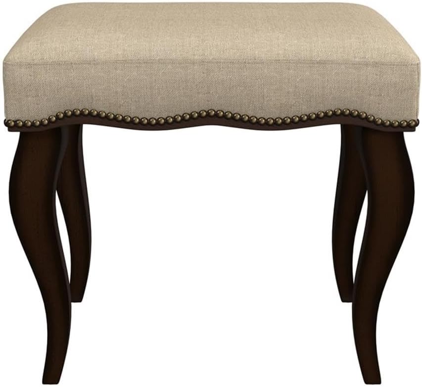 Hillsdale Hamilton Wood and Upholstered Backless Vanity Stool for Makeup Room...