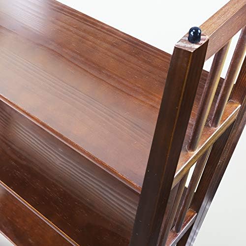 Casual Home 3-Shelf 27.5" Wide Folding Stackable Bookcase, Walnut (New)