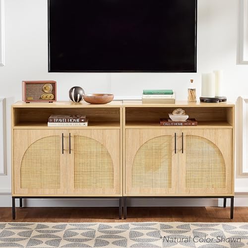 Best Choice Products Rattan Sideboard Buffet Cabinet, Entryway Table, Accent ...