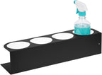 QWORK 4-Spray Bottle Holder Organizer, Wall Mount Aerosol Can Storage Rack for Garage & Workspace, Powder Coated Steel, Black,