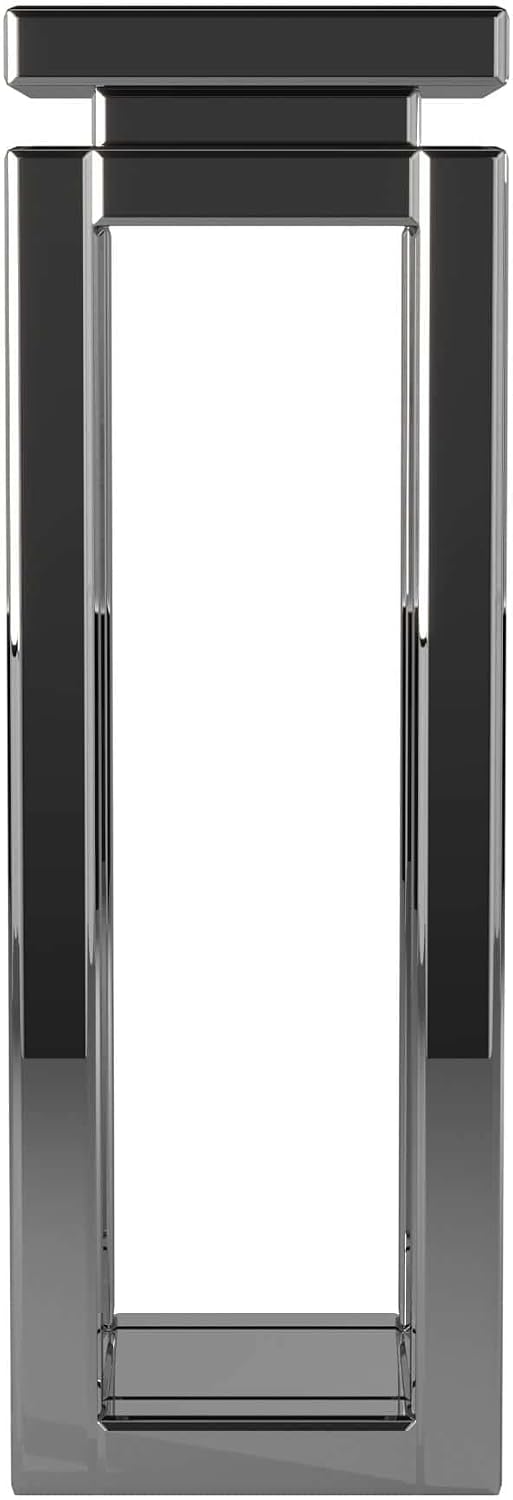 Howard Elliott Collection Small Silver Mirrored Pedestal Accent Table for Hom...