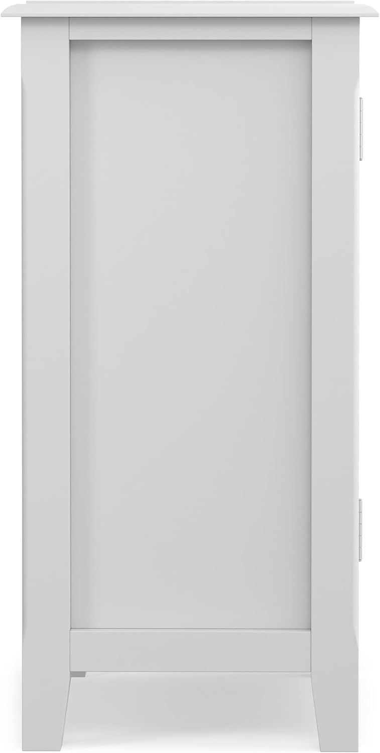 SIMPLIHOME Burlington 30" Wide Solid Wood Cabinet in White
