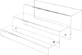 3 Tiers Bar Shelves for Liquor Bottles, 15" Bar Organizer for Countertop, Clear Acrylic Risers Display Racks Stands for Figures Pops Cupcake Perfume Collections (Patent: D1076520S)