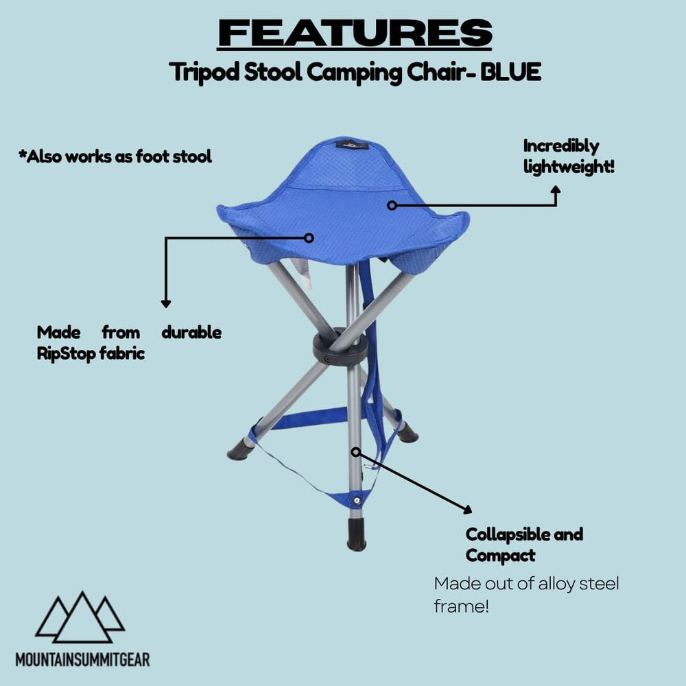 Tripod Stool Camping Chair featuring a lightweight and portable design made f...