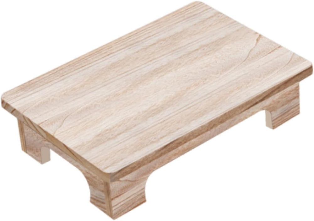 Wood Low Coffee Table Functional Stool for Meditation and Relaxation, Wood Co...