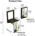 Wall Mounted Folding Stool, Hidden Flip-Down Entryway Seat, Padded Folding Chair for Hallway, Corridor, Bedroom - Space-Saving Design