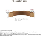 Foldable Kraft Paper Stool, Folding Paper Stool Sofa Chair, Relaxing Foot Stool, Honeycomb Structure Seating for 3-6 People, Foldable Foot Stool, 11.8" Height(Brown,6 Seater)