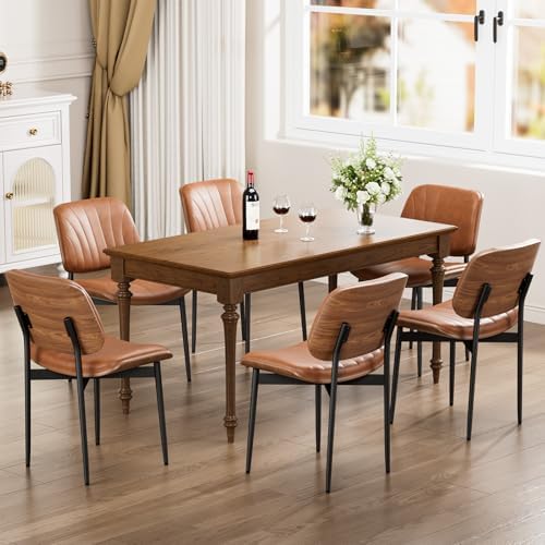 YaFiti Dining Chairs Set of 2, Mid Century Modern PU Leather Kitchen Chairs |...