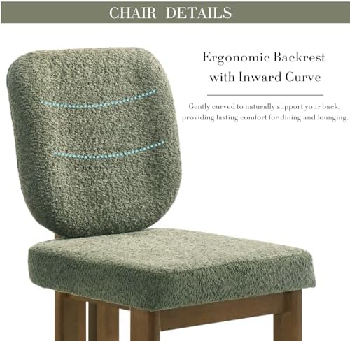 CIMOTA Chenille Dining Chairs Set of 6, Modern Upholstered Side Chairs with W...