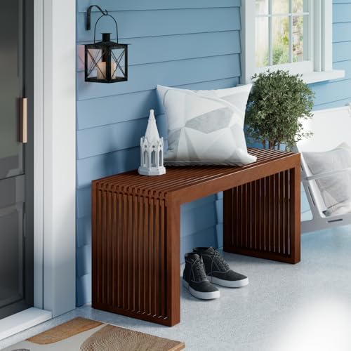 APRTAT Bamboo Dining Bench 35-Inch Indoor Wood Shoe Rack Bench for Entryway |...