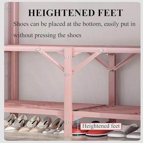 Portable Closet Foldable Wardrobe Steel Tube Thick Storage Bedroom Household ...