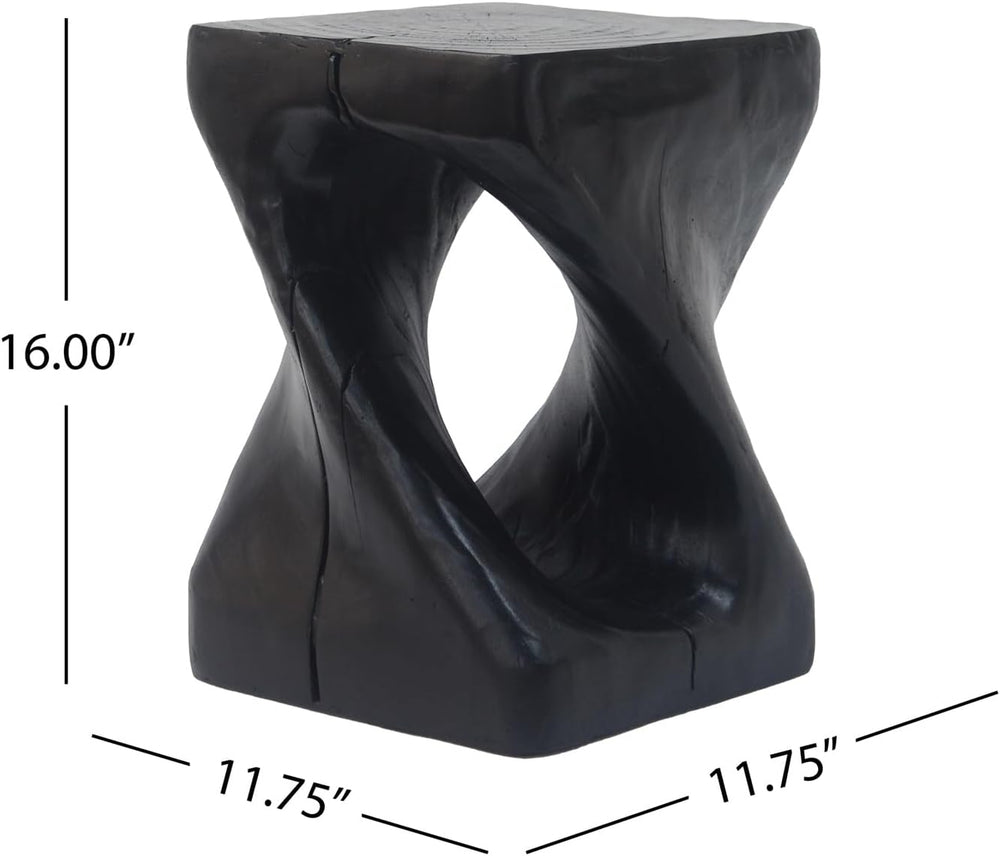 Magnesium Oxide Side Table Outdoor Square End Table Indoor, Lightweight Concr...