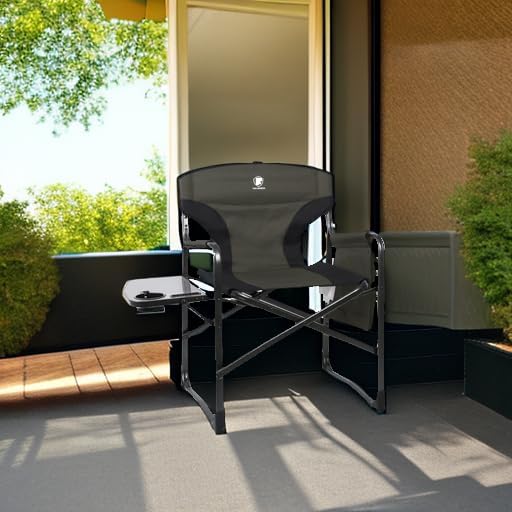 EVER ADVANCED Lightweight Aluminum Director Camping Chair, 350 lb Capacity | ...