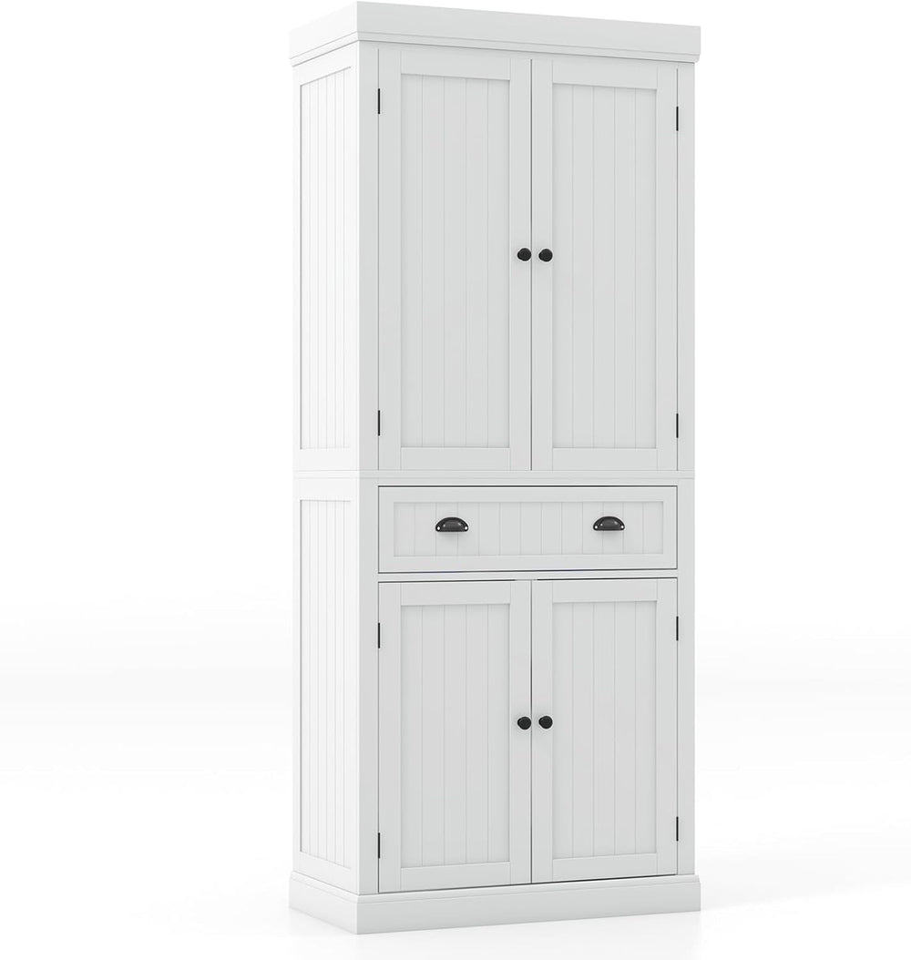 Giantex Pantry Organizers and Storage, 72" Tall Kitchen Cabinet with 2-D...