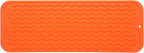 Silicone Dish Drying Mat for Multiple Usage,Easy clean,Eco-friendly,Heat-resistant Silicone Mat for Kitchen Counter,Sink,Bar,Bottle,or Cup Orange M 17 inches x 6 inches