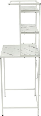 Over Washer and Dryer Shelves,Dryer Storage Shelf,3 Tiers Laundry Room Storage and Organizer Standing Shelf,Height Adjustable Laundry Room Shelves, Load-bearing Capacity 22lbs (White 3 Tiers)
