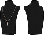 Necklace Bust Display Stand, Necklace Holder, Pendant Chain Necklace Organizer for Women (Black Velvet, L 2PCS)