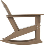 WestinTrends Dylan Outdoor Patio Poly Plastic Adirondack Rocking Chair, Weathered Wood