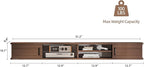 FurniNova Floating TV Stand,51'' Wall Mounted TV Console,Floating TV Shelf,Wall TV Cabinet,Floating Entertainment Shelf,Walnut