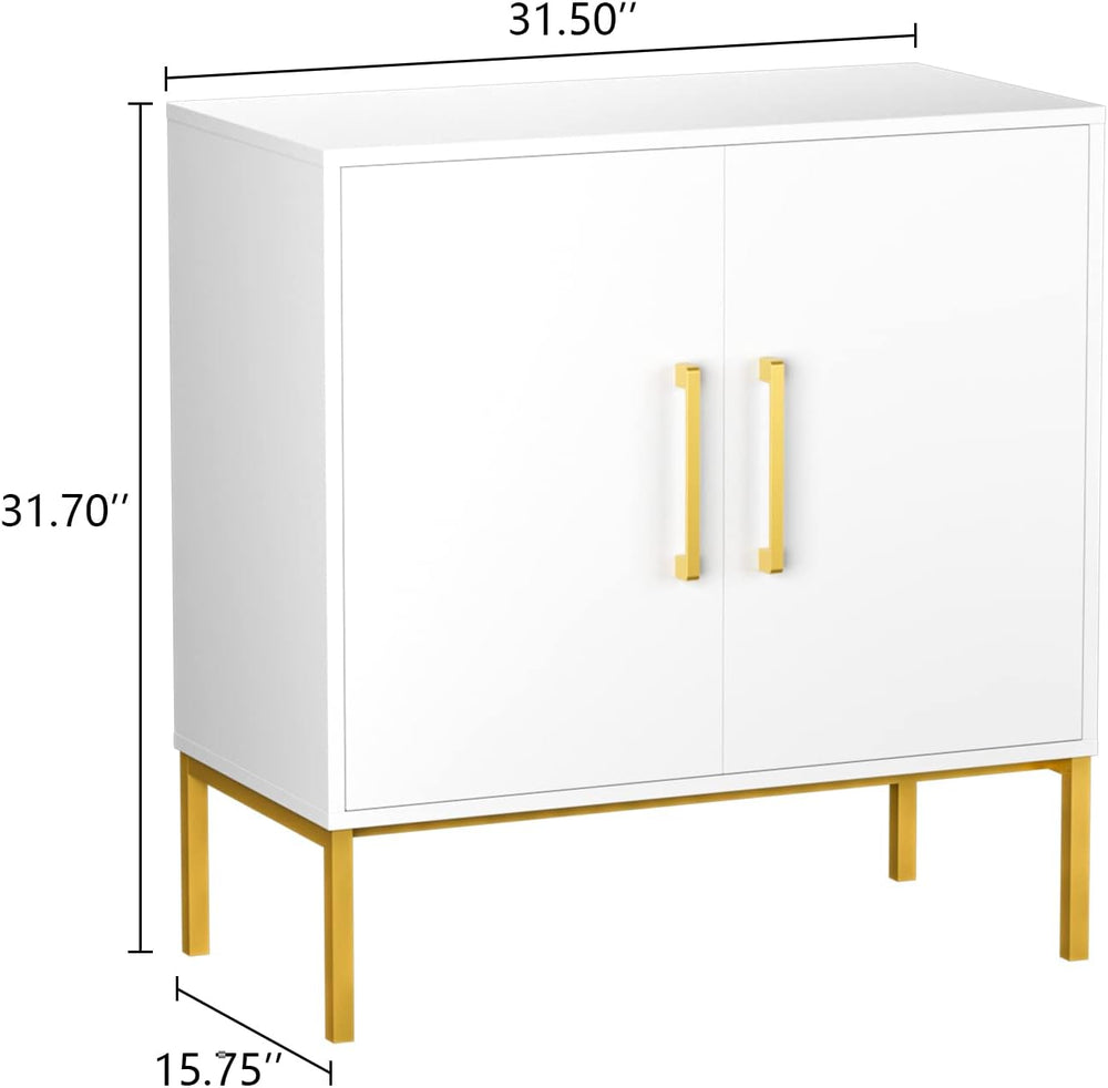 CARPETNAL Siedeboard Buffet Cabinet, White Side Storage Cabinet with Doors an...