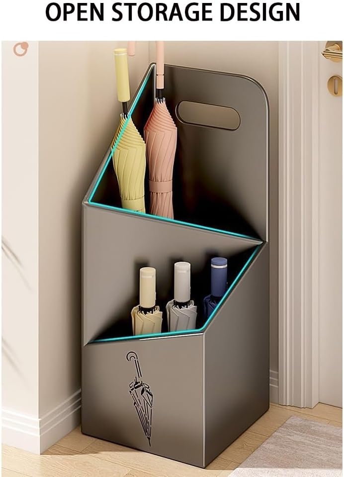 Creative Umbrella Stand, Umbrella Holder Rack with Partition Design, for Entryway, Office, Assembly Required(Gray)