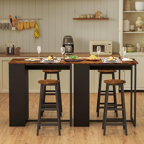 Giantex 3-Pieces Dining Table Set, 36-Inches Rectangular Kitchen Table and 2 ...