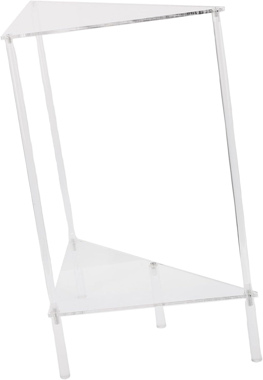banapoy Acrylic End Table, 2 Tier Clear Corner Side Table, Small Corner Shelf...