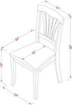 East West Furniture LGAV5-BLK-LC 5 Piece Dinette Set Includes a Rectangle Dining Room Table with Butterfly Leaf and 4 Faux Leather Upholstered Dining Chairs, 42x84 Inch, Black