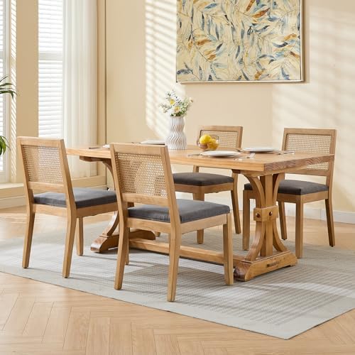 French Country Dining Chairs Set of 6, Grey Modern Kitchen & Dining Room ...