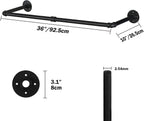 Oroonoko 36inch Industrial Pipe Clothes Rack Wall Mount For Hanging Rod Bar for Laundry Room Up to Max Load 135Lb